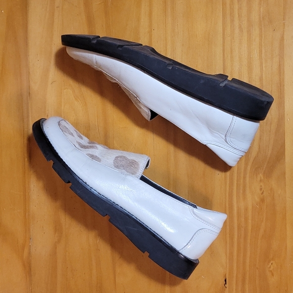 Kenneth Cole Leather & Hair Slip On Loafers - Picture 7 of 12